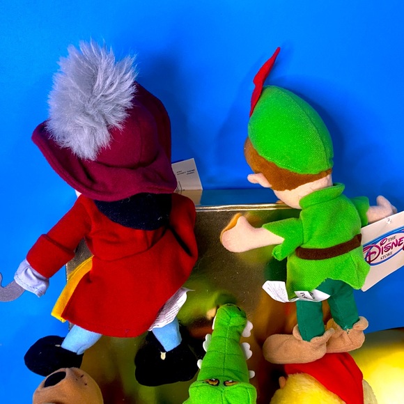 DISNEY EXCLUSIVE NWT VTG 90s PETER PAN RETIRED BEAN BAG PLUSH COMPLETE SET OF 5 - Picture 13 of 14